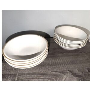 Sheffield Strawberries n Cream Stoneware Bowls Set of 8 Soup Cereal 6.25" 308